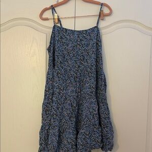 Old Navy Blue and White Spaghetti Strap Sundress